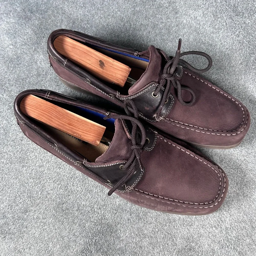 Nunn Bush Boat Shoes Leathe Brown Leather Comfort Gel 3.0 Mens 10.5 M